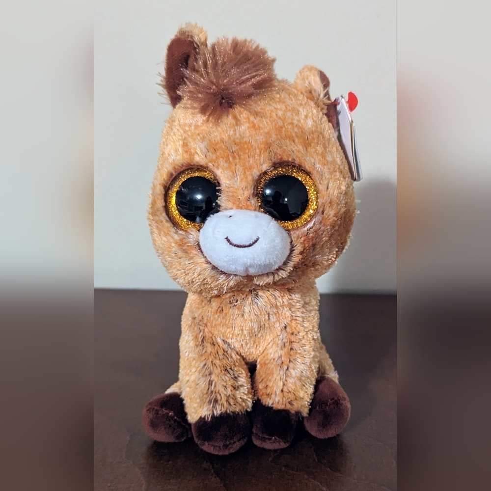 TY Silk Beanie Boos Harriet The Horse 2017 Plush Pony 6" Stuffed Animal
